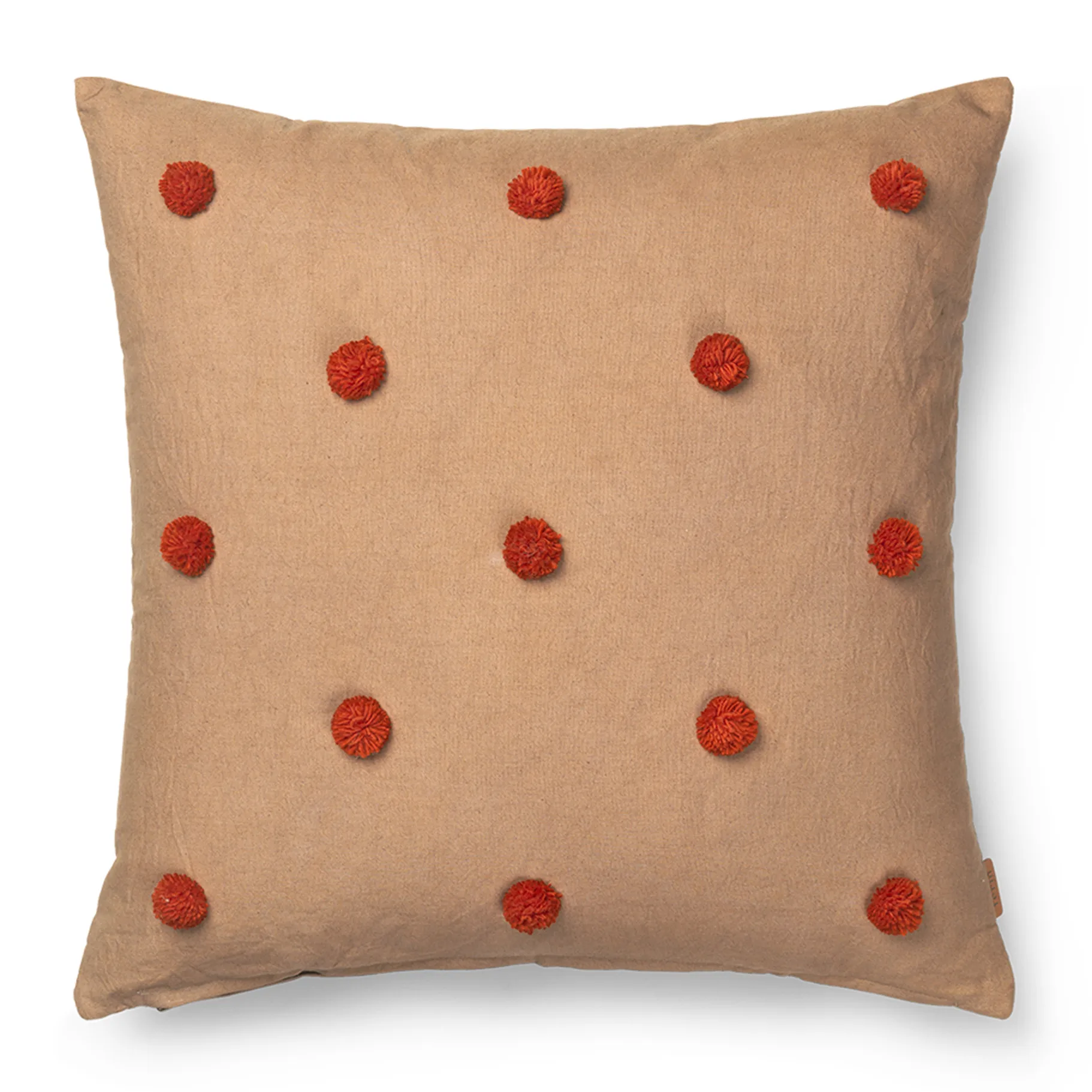 Dot cushion 50x50 cm, Camel-red Ferm Living