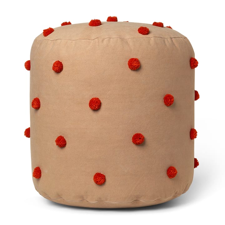 Dot pouf Ø39 cm - Camel-red - Ferm LIVING