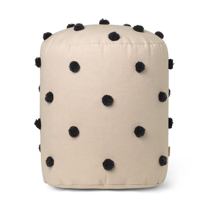 Dot pouf Ø39 cm - sand-black - Ferm LIVING