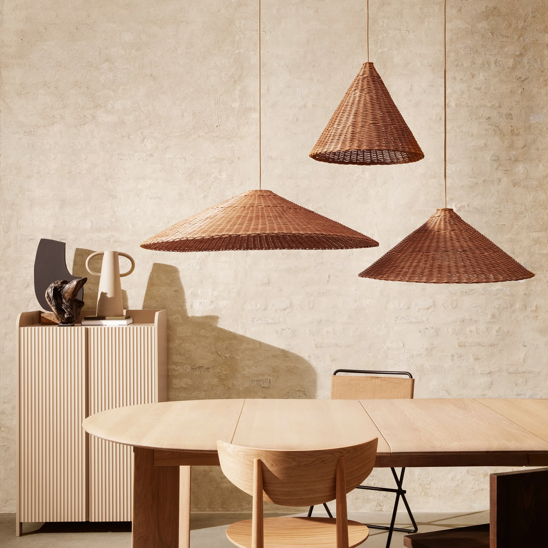Dou lamp shade Ø45 cm, Natural Ferm Living