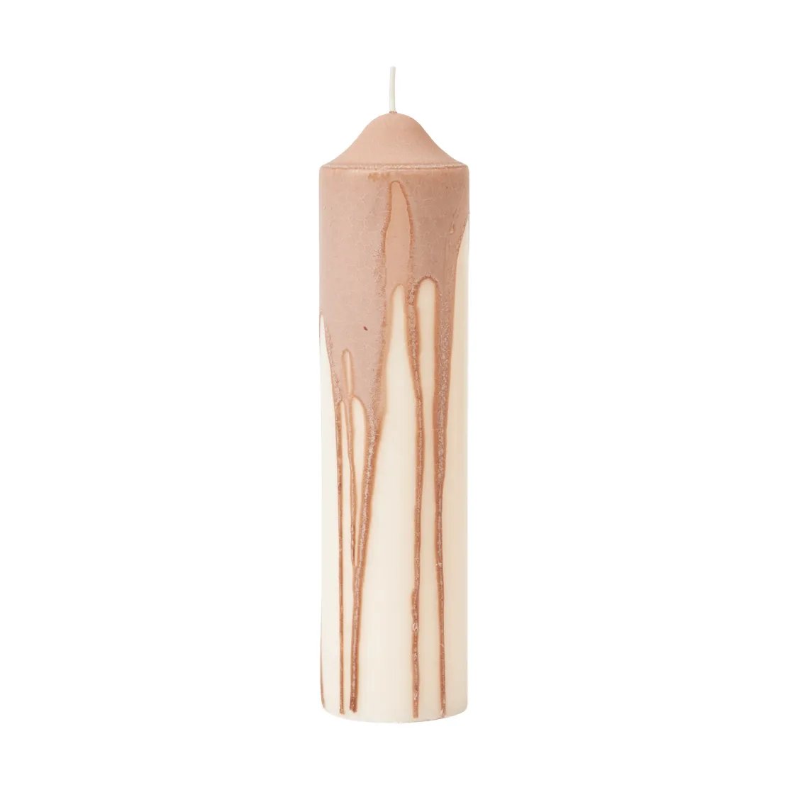 Ferm Living Drip pillar candle Beige, 20 cm | Scandinavian Design | Candles | Beige