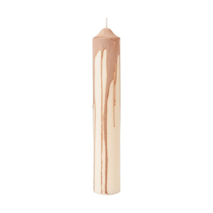 Drip pillar candle - Beige, 30 cm - Ferm Living