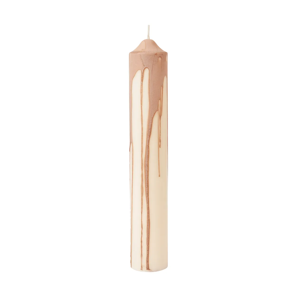 Ferm Living Drip pillar candle Beige, 30 cm | Scandinavian Design | Candles | Beige