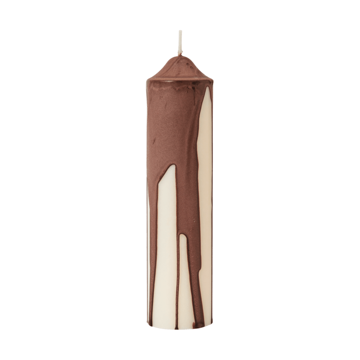 Drip pillar candle - Dark Chocolate, 20 cm - Ferm Living