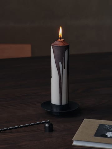 Drip pillar candle - Dark Chocolate, 20 cm - Ferm Living