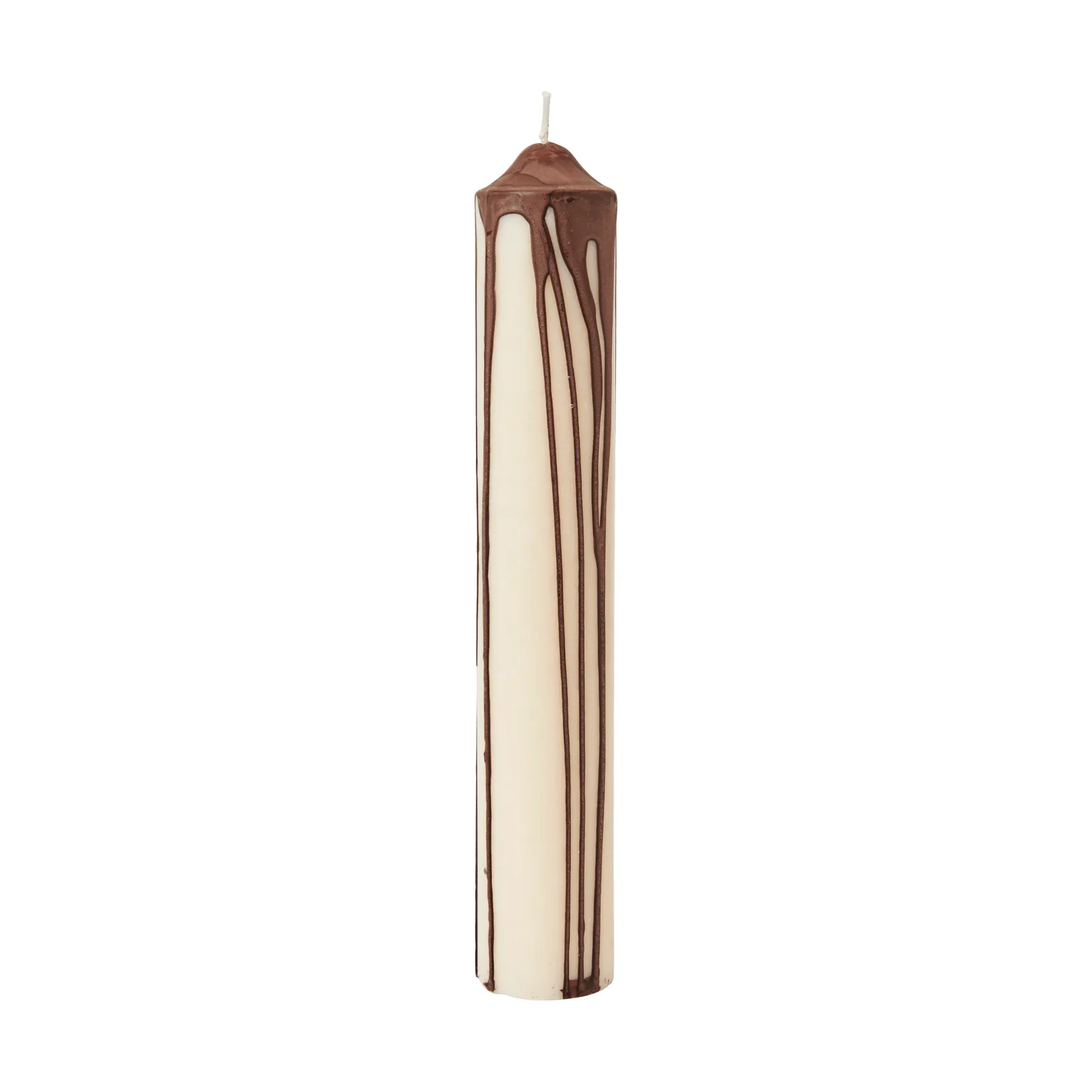 Drip pillar candle, Dark Chocolate, 30 cm Ferm Living