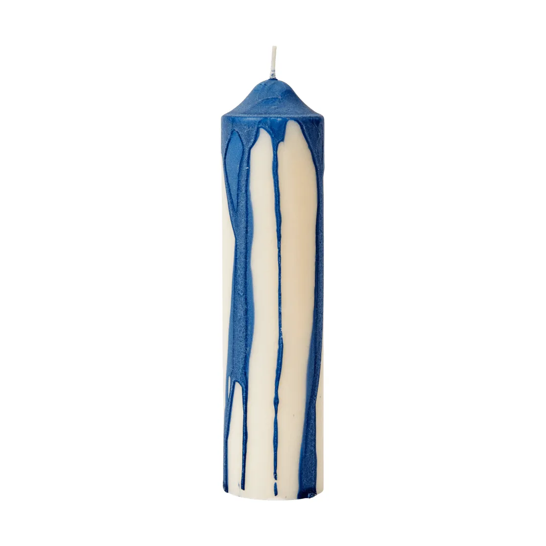 Ferm Living Drip pillar candle Deep Blue, 20 cm | Scandinavian Design | Candles | Blue