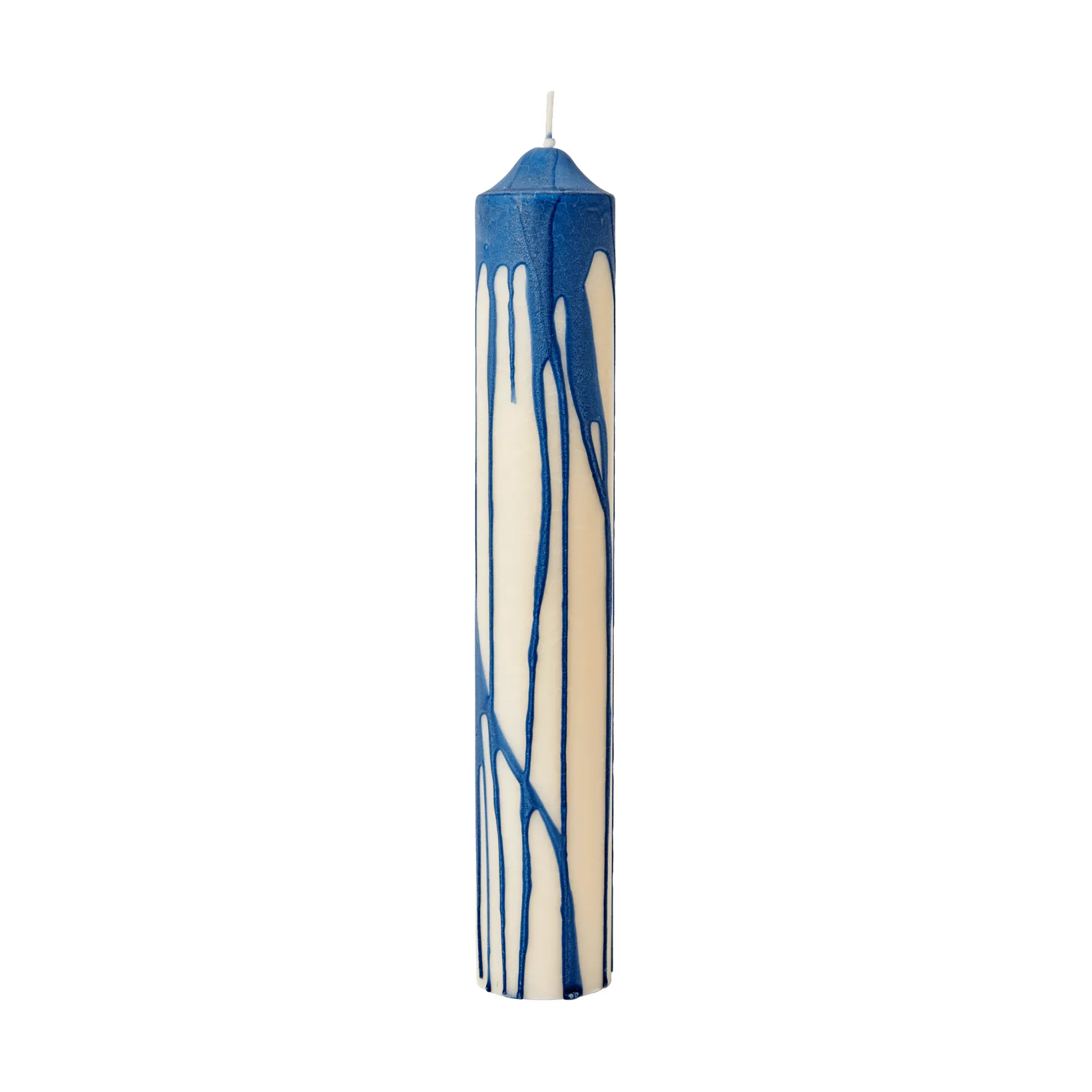 Drip pillar candle, Deep Blue, 30 cm Ferm Living