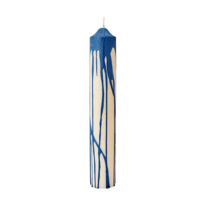 Drip pillar candle - Deep Blue, 30 cm - Ferm Living