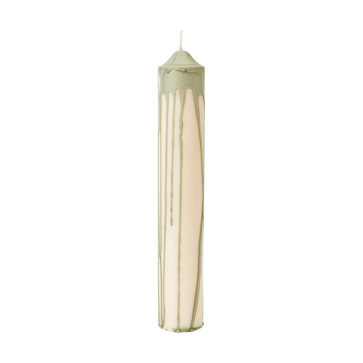 Drip pillar candle - Tea Green, 30 cm - Ferm Living