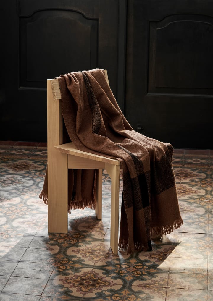 Dry wool throw 120x180 cm - Sugar Kelp/Black - ferm LIVING