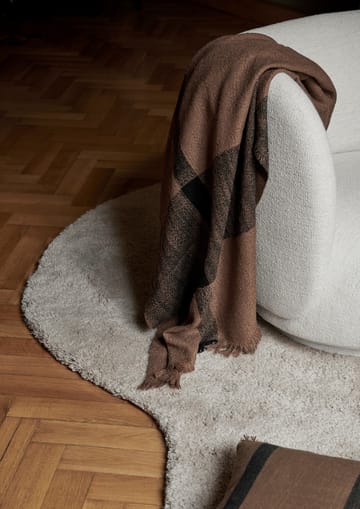 Dry wool throw 120x180 cm - Sugar Kelp/Black - ferm LIVING