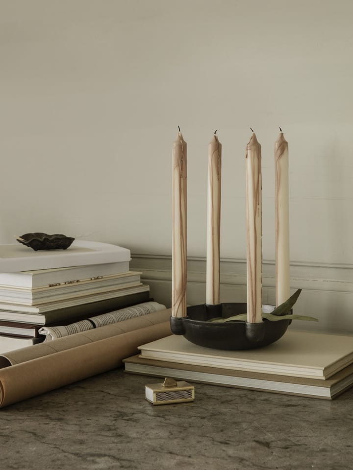 Dryp stearin candle 2-pack, Beige Ferm Living