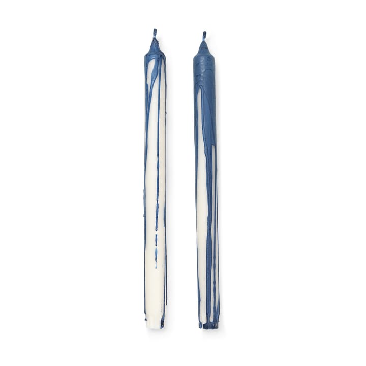Dryp stearin candle 2-pack - Deep Blue - Ferm Living