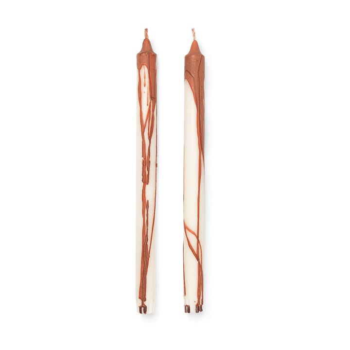Dryp stearin candle 2-pack - Rust - Ferm LIVING