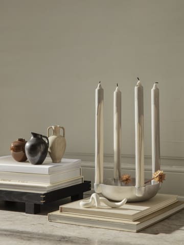 Dryp stearin candle 2-pack - Warm Grey - Ferm Living