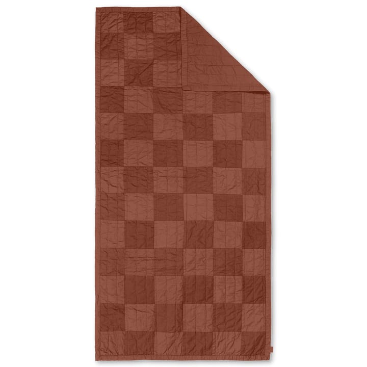 Duo quiltad filt 90x187 cm - Red Brown Tonal - ferm LIVING