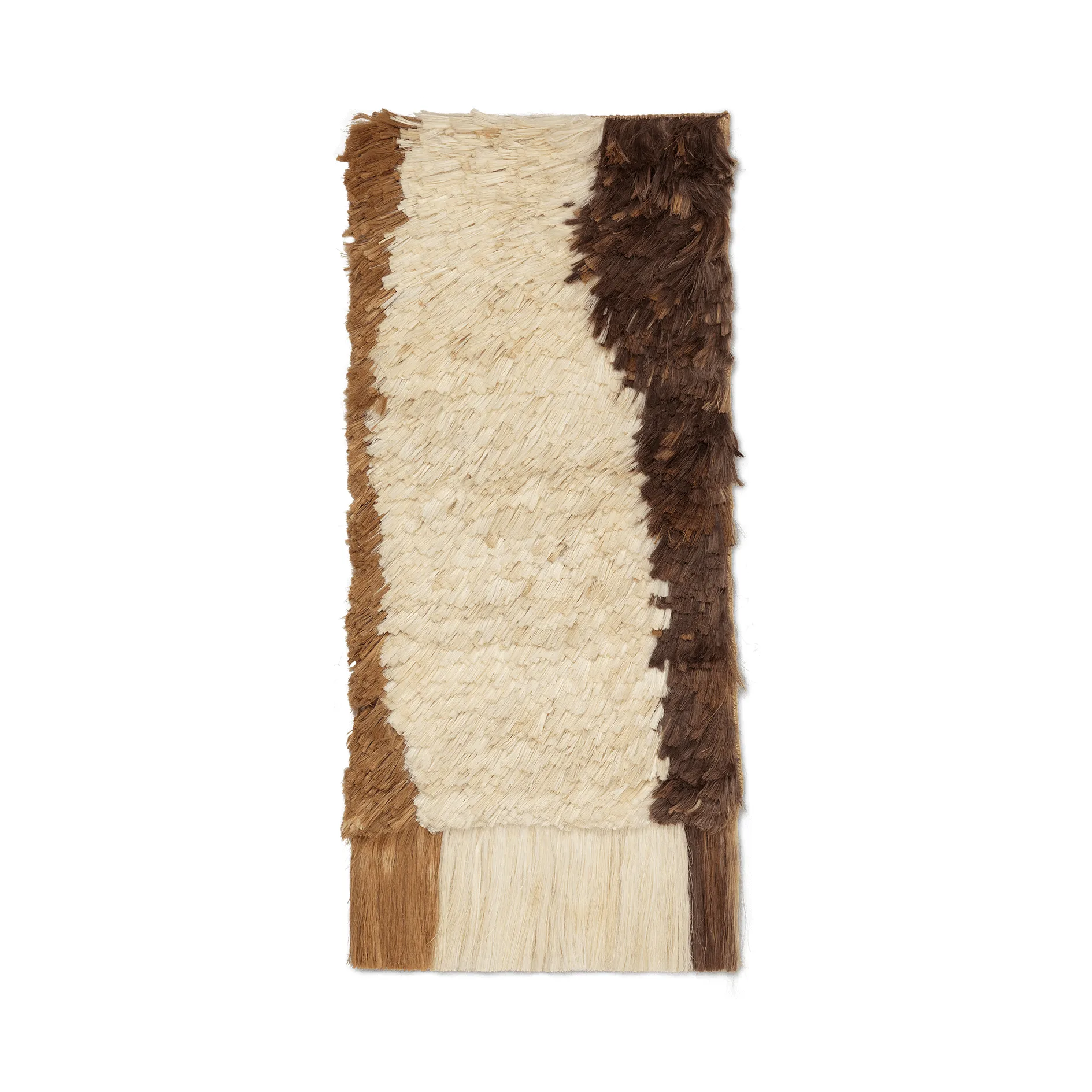 Edge Wall Rug tapestry 50x110 cm, Off-white-Coffee Ferm Living