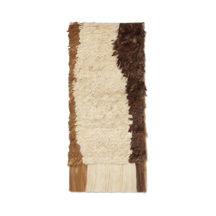 Edge Wall Rug tapestry 50x110 cm - Off-white-Coffee - ferm LIVING