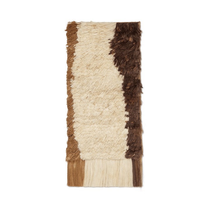 Edge Wall Rug tapestry 50x110 cm - Off-white-Coffee - Ferm LIVING