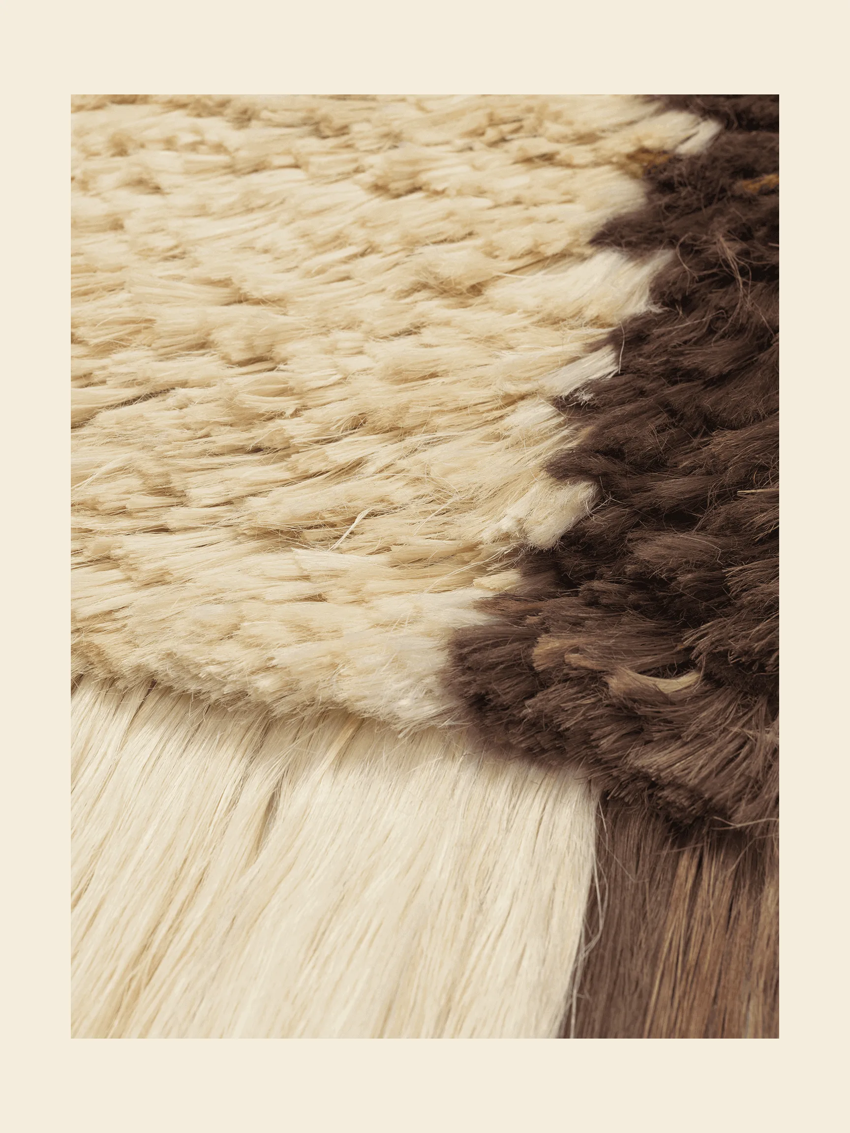 Edge Wall Rug tapestry 50x110 cm, Off-white-Coffee Ferm Living