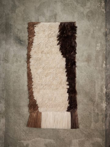 Edge Wall Rug tapestry 50x110 cm - Off-white-Coffee - ferm LIVING