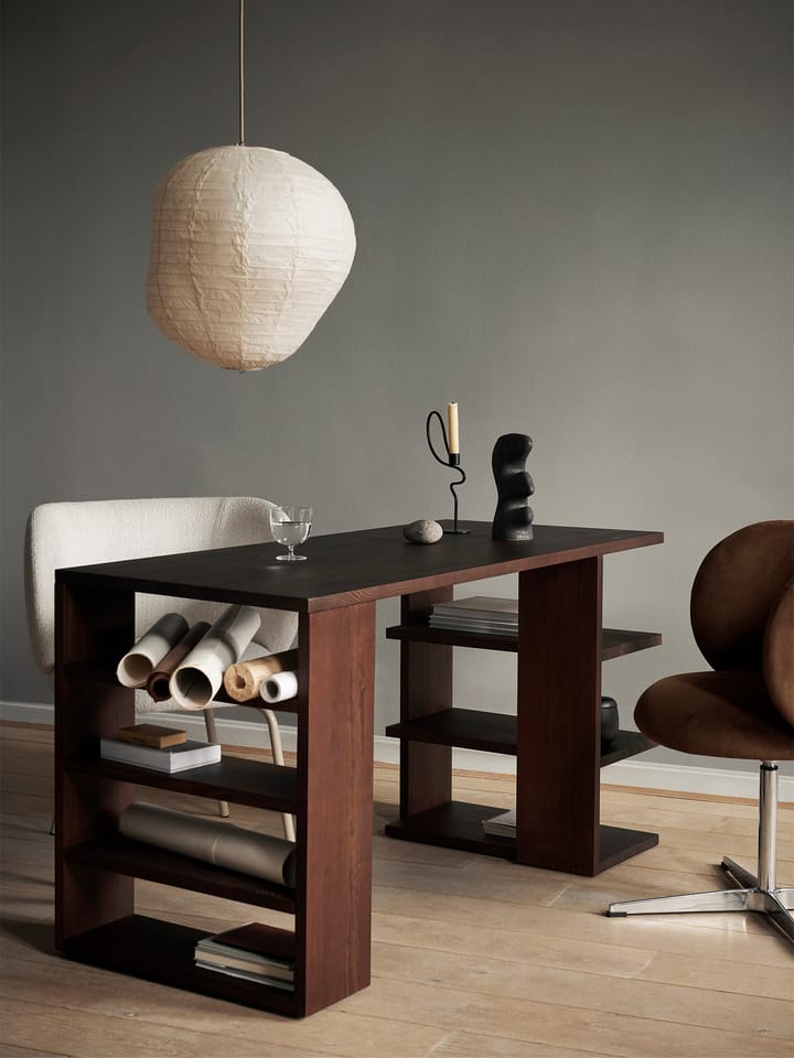 Edre desk 137x65x73.5 cm - Dark Stained Pine - ferm LIVING