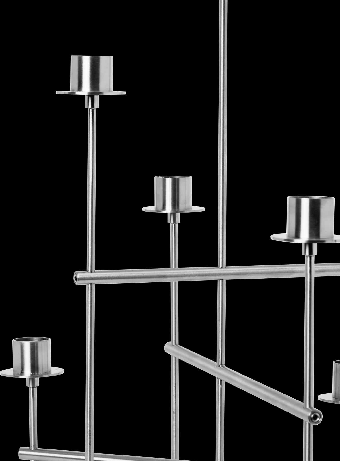 Elysia candlestick, Brushed stainless steel Ferm Living