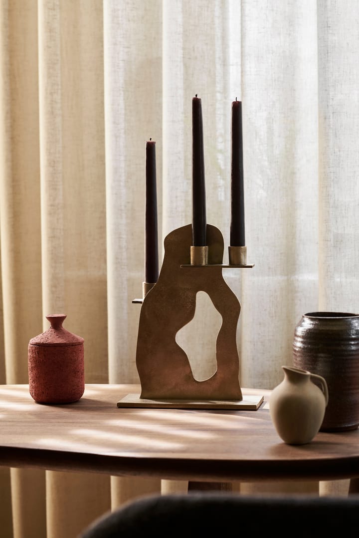 Erode candle sticks 21x27x4 cm - Brass - ferm LIVING