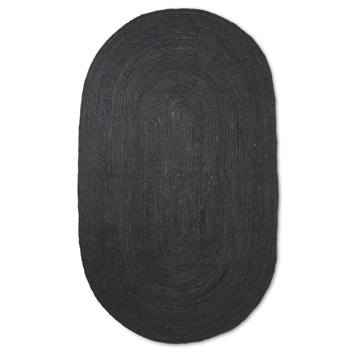 Eternal jute mat oval large - Black - ferm LIVING