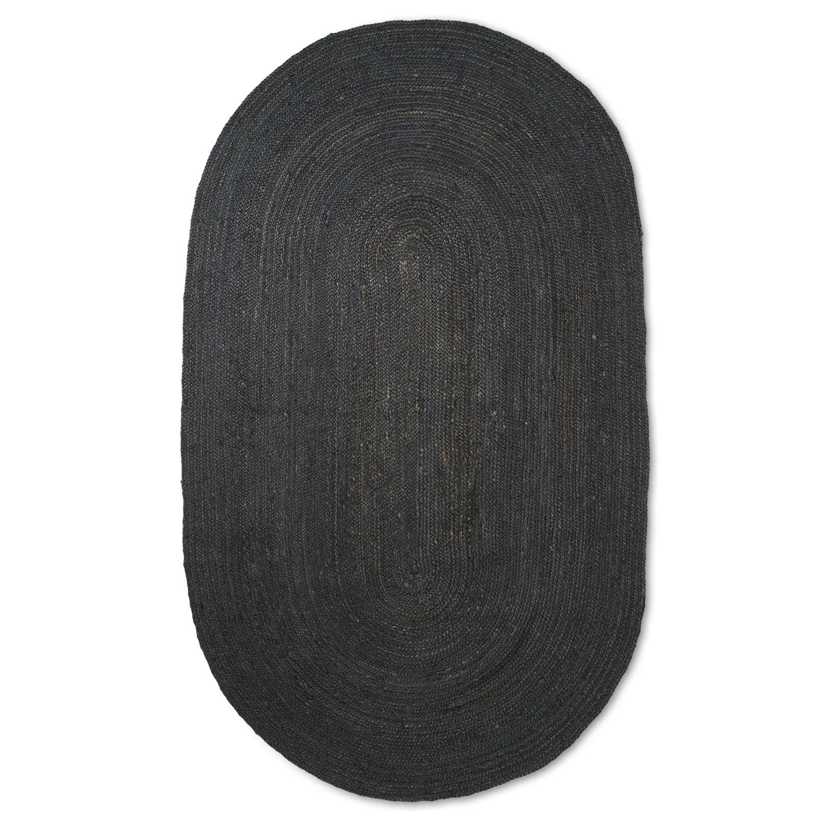 Eternal jute mat oval large, Black Ferm Living