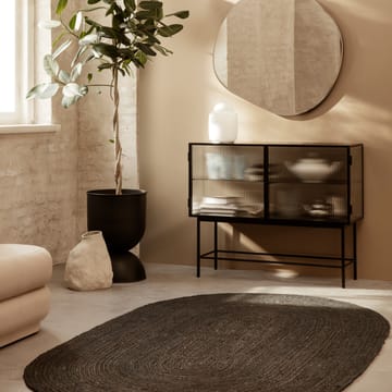 Eternal jute mat oval large - Black - Ferm Living