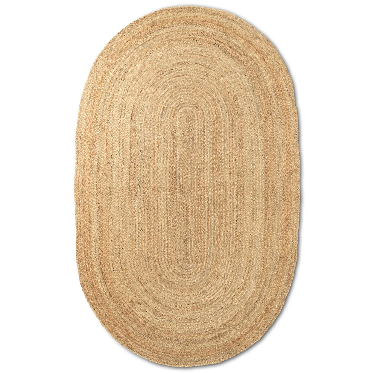 Ferm Living Eternal jute mat oval large Natural | Scandinavian Design | Jute & natural fibre rugs | Beige
