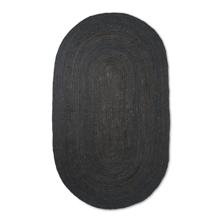 Eternal jute rug oval small - black - ferm LIVING