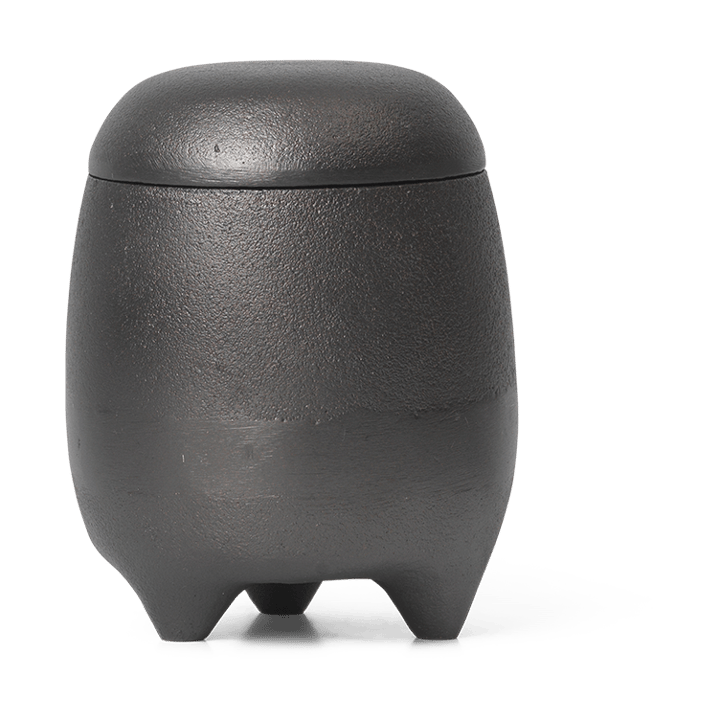 Evoke candle in jar, Blackened Aluminium Ferm Living