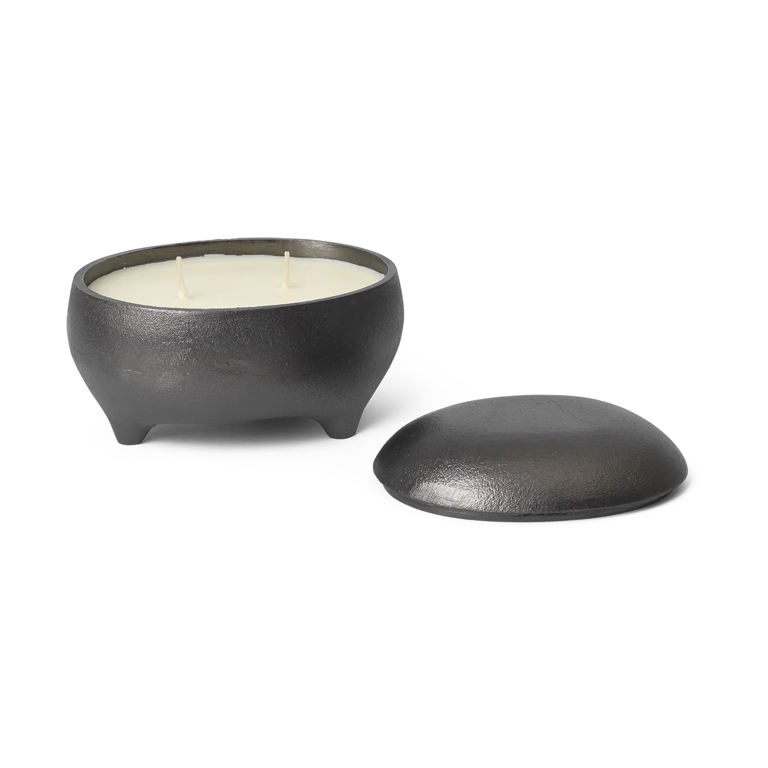 Evoke twin candle in jar, Blackened Aluminium Ferm Living