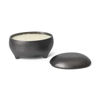 Evoke twin candle in jar - Blackened Aluminium - Ferm Living