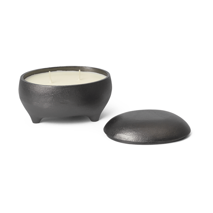 Evoke twin candle in jar - Blackened Aluminium - Ferm LIVING
