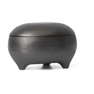 Evoke twin candle in jar - Blackened Aluminium - Ferm Living