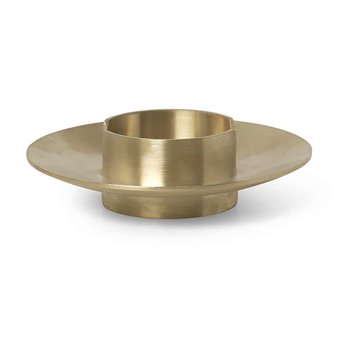 Ferm Living block candle holder brass | Scandinavian Design | Tea light holders, lanterns & candle dishes | Gold-coloured
