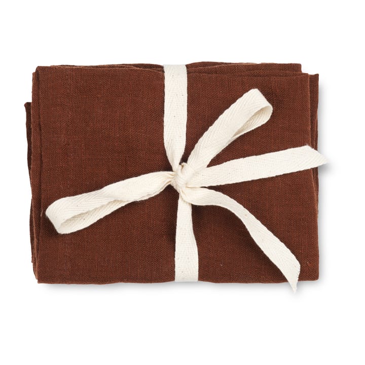 Ferm Living linnen napkins 2-pack, Cinnamon Ferm Living