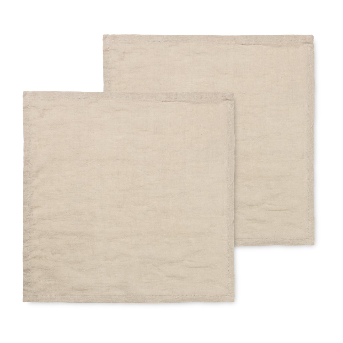 Ferm Living linnen napkins 2-pack Natural | Scandinavian Design | Linen & cotton napkins | Beige