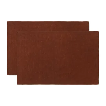 Ferm Living placemat linne 2-pack - Cinnamon - Ferm Living