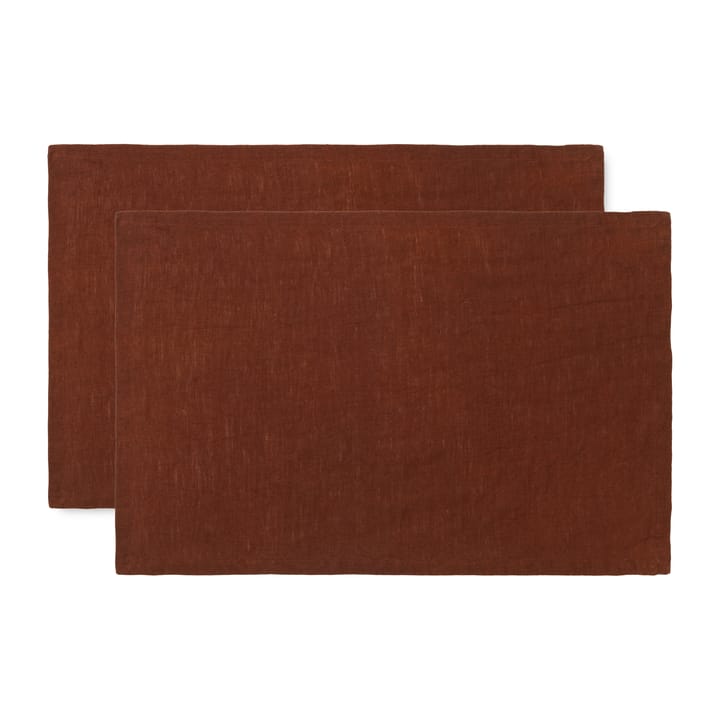 ferm LIVING placemat linne 2-pack - Cinnamon - Ferm LIVING