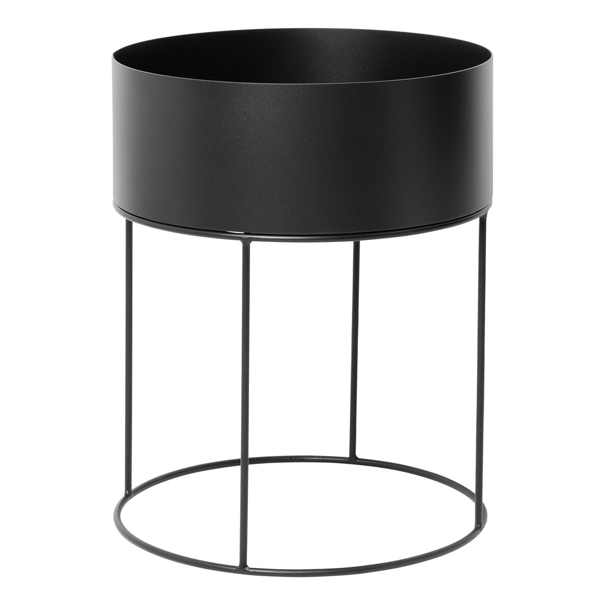 Ferm Living plant box round black | Scandinavian Design | Flower pots | Black