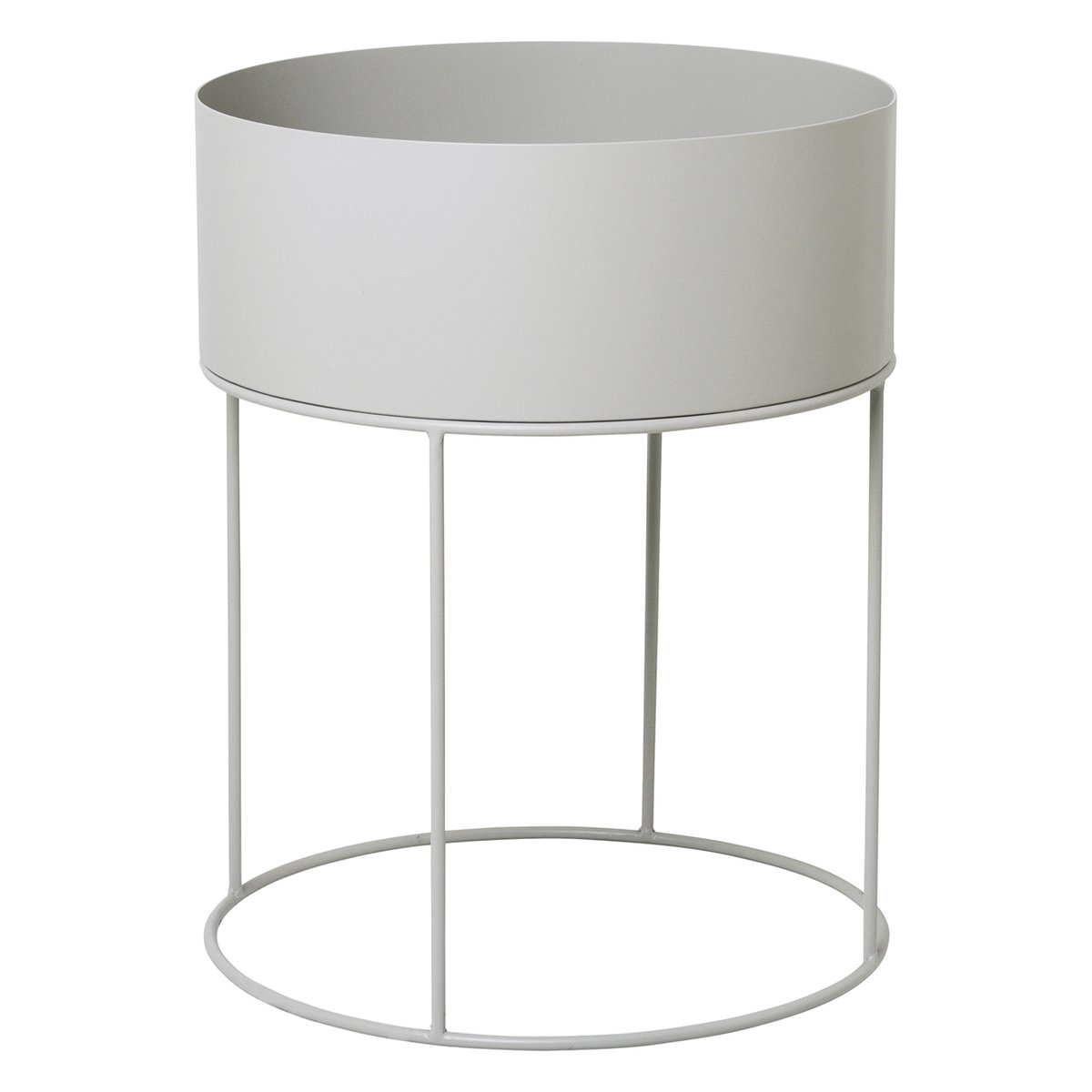 Ferm Living Ferm Living plant box round light grey