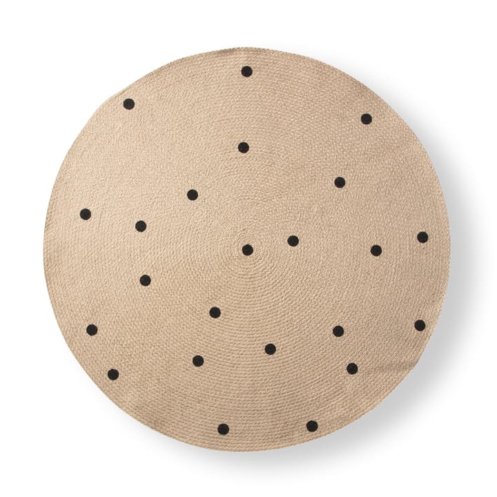 ferm LIVING round carpet - Black dots - ferm LIVING