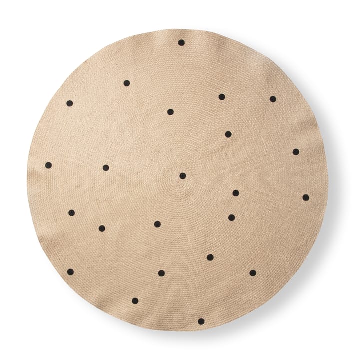 Ferm Living rug round Ø130 cm - Black dots - Ferm Living