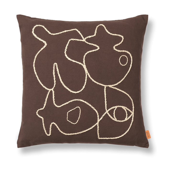 Figure cushion cover 50x50 cm - Coffee-Sand - ferm LIVING