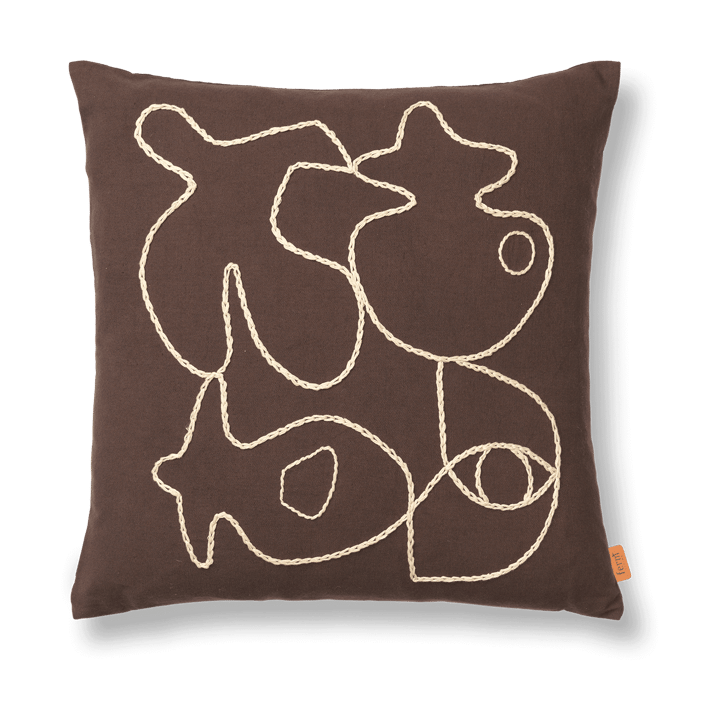 Figure cushion cover 50x50 cm - Coffee-Sand - Ferm LIVING